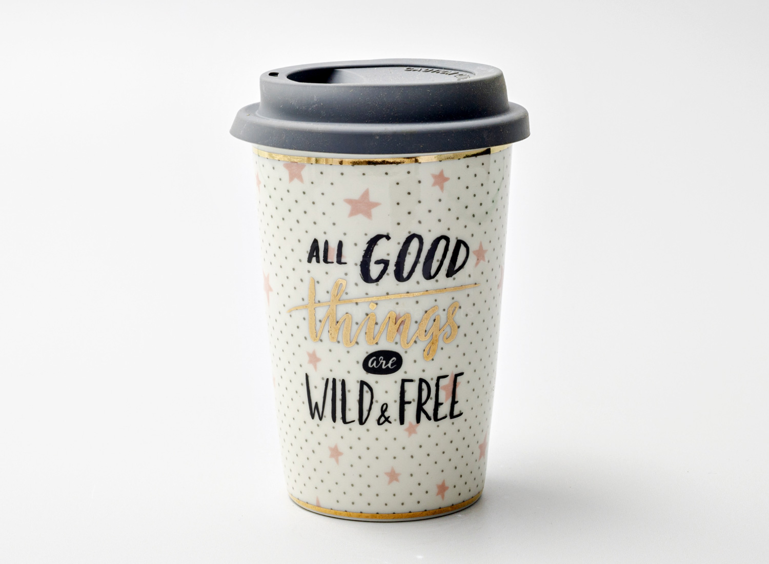 Термокружка «All good things are wild and free» 1/2