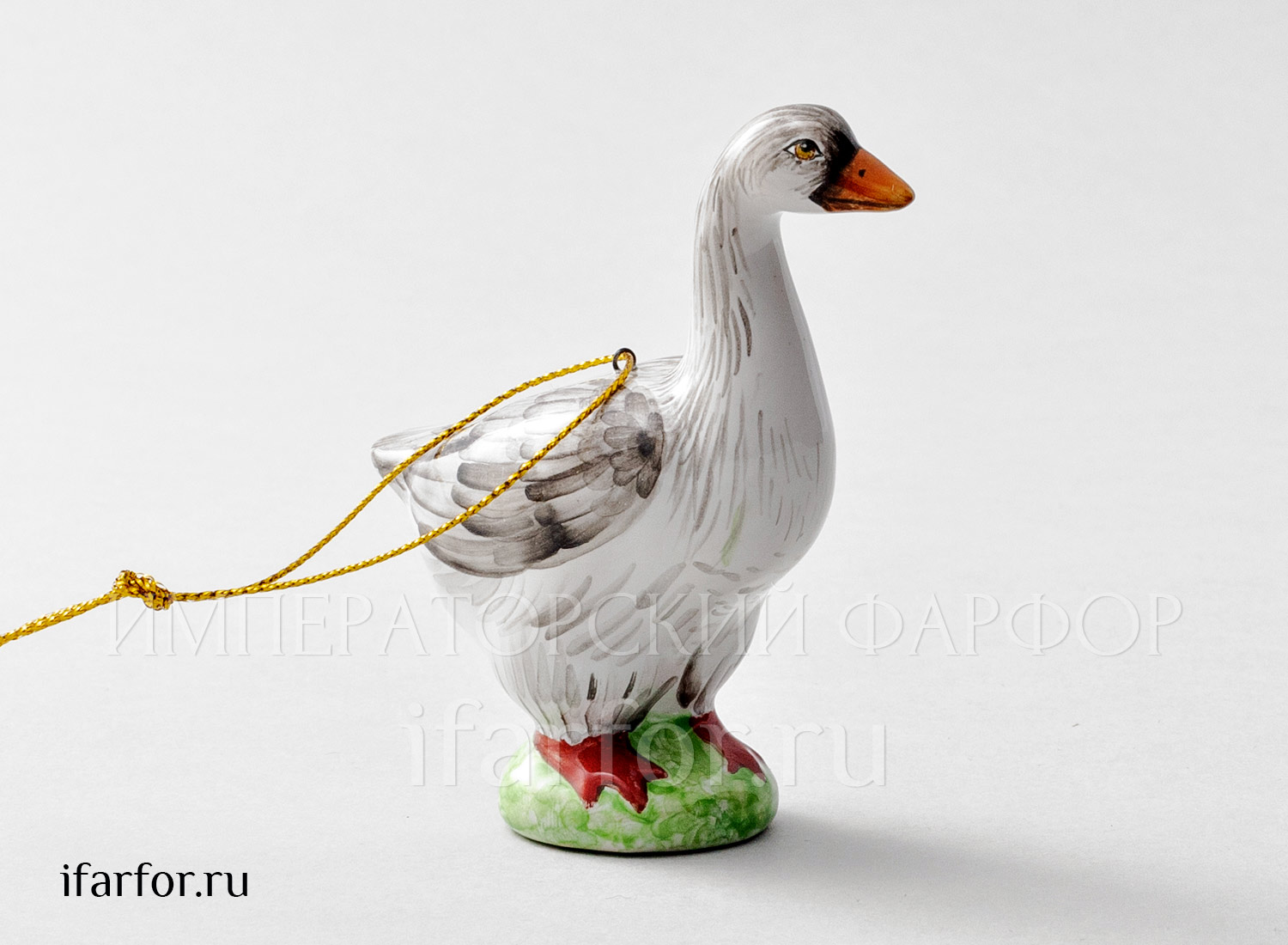 Елочная игрушка «Гусь серый»