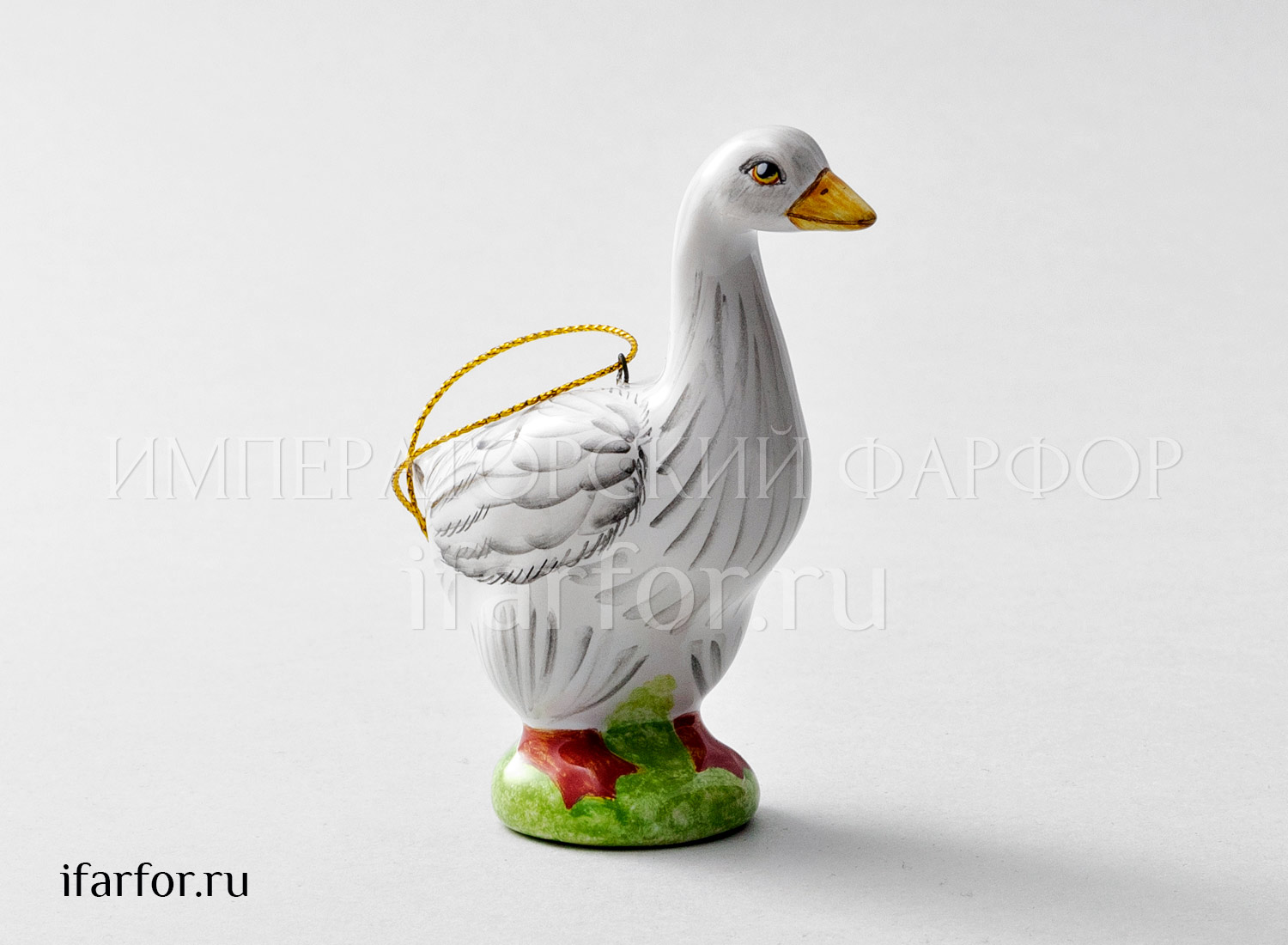 Елочная игрушка «Гусь серый»