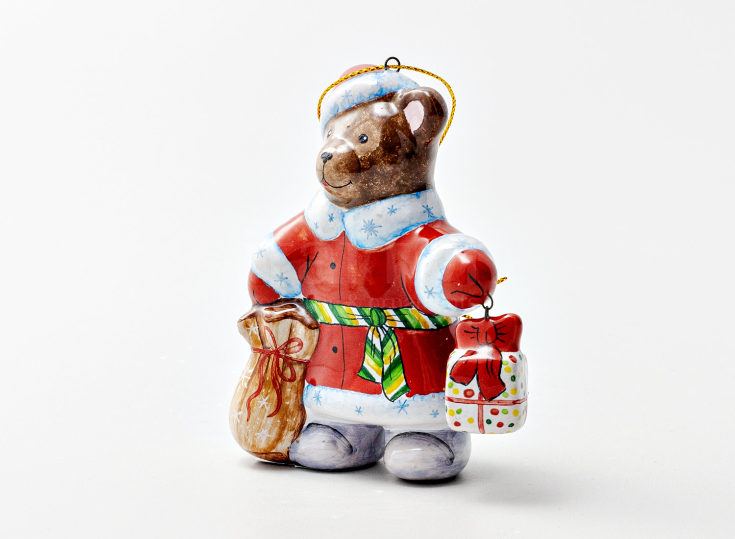 Елочная игрушка «Мишка-Дед Мороз»