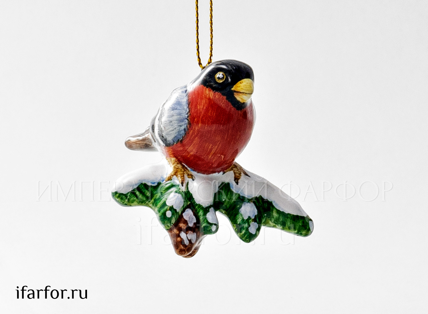 Елочная игрушка «Снегирь»