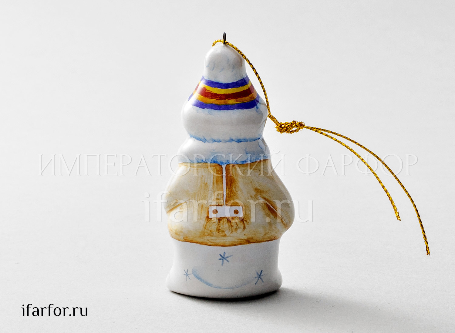 Елочная игрушка «Снеговик со снегирем»