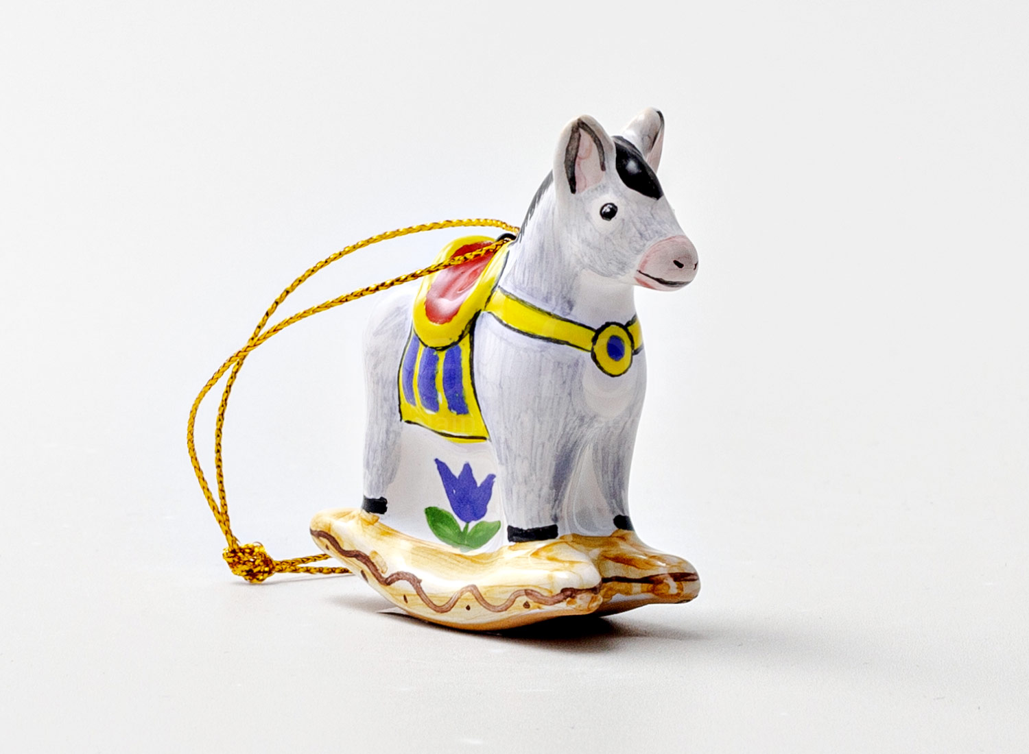 Елочная игрушка «Ослик-качалка 1»