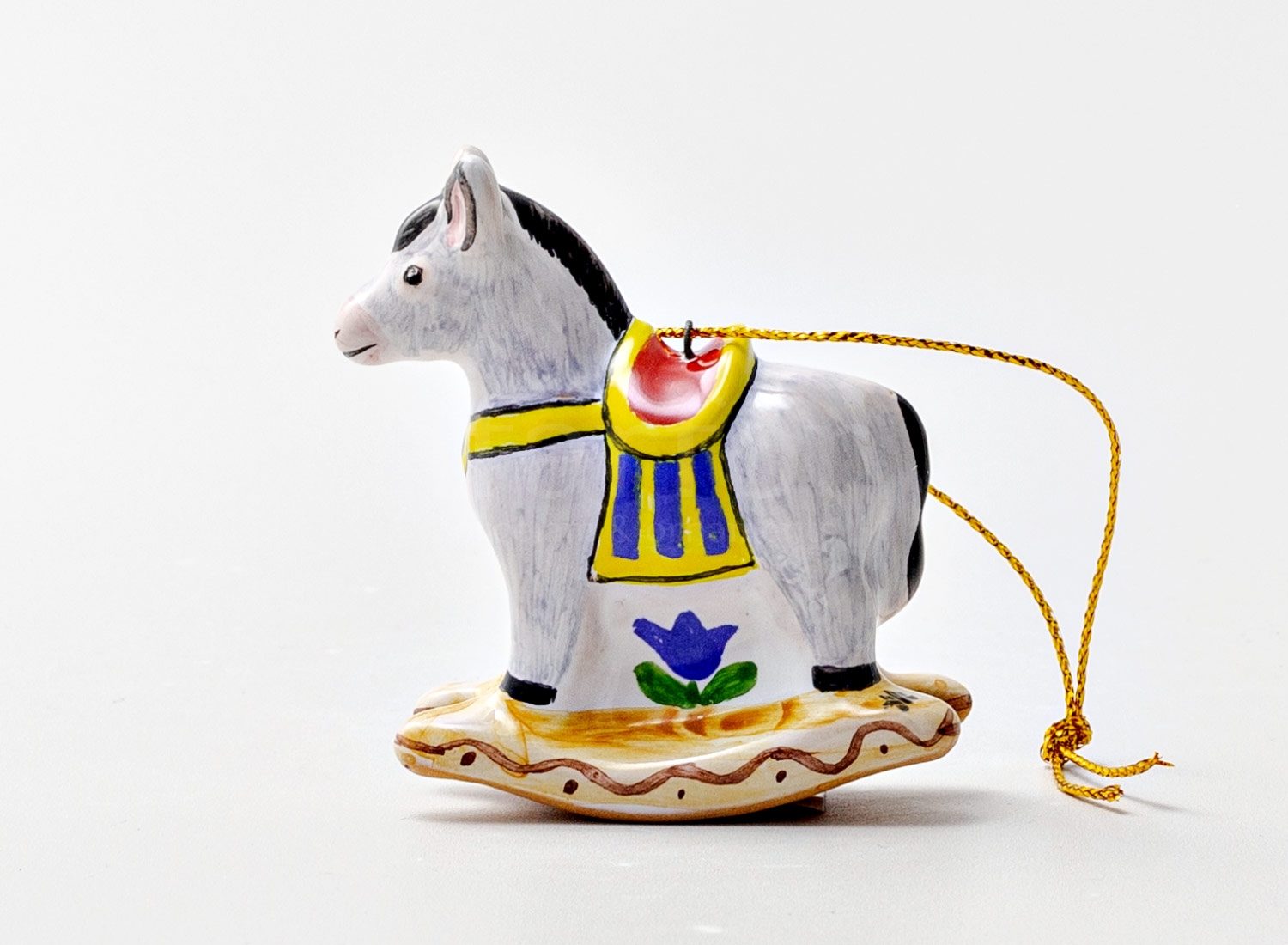 Елочная игрушка «Ослик-качалка 1»