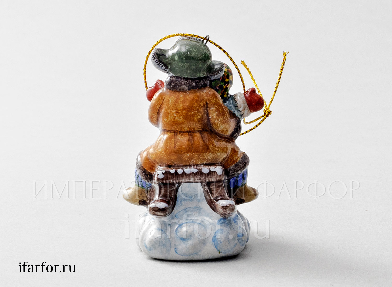 Елочная игрушка «Дети на санках»