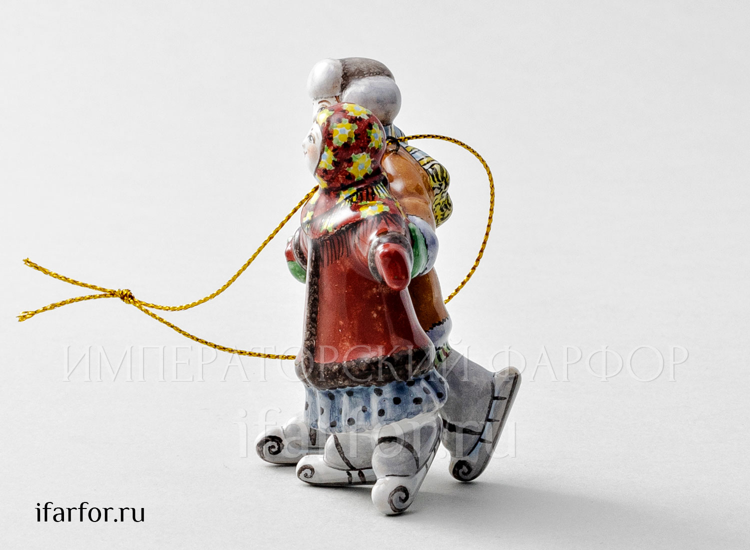 Елочная игрушка «Дети на коньках»