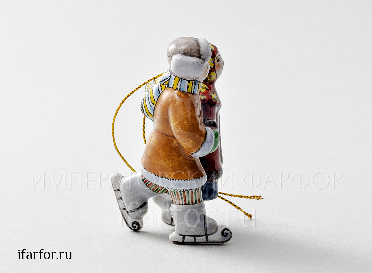 Елочная игрушка «Дети на коньках»