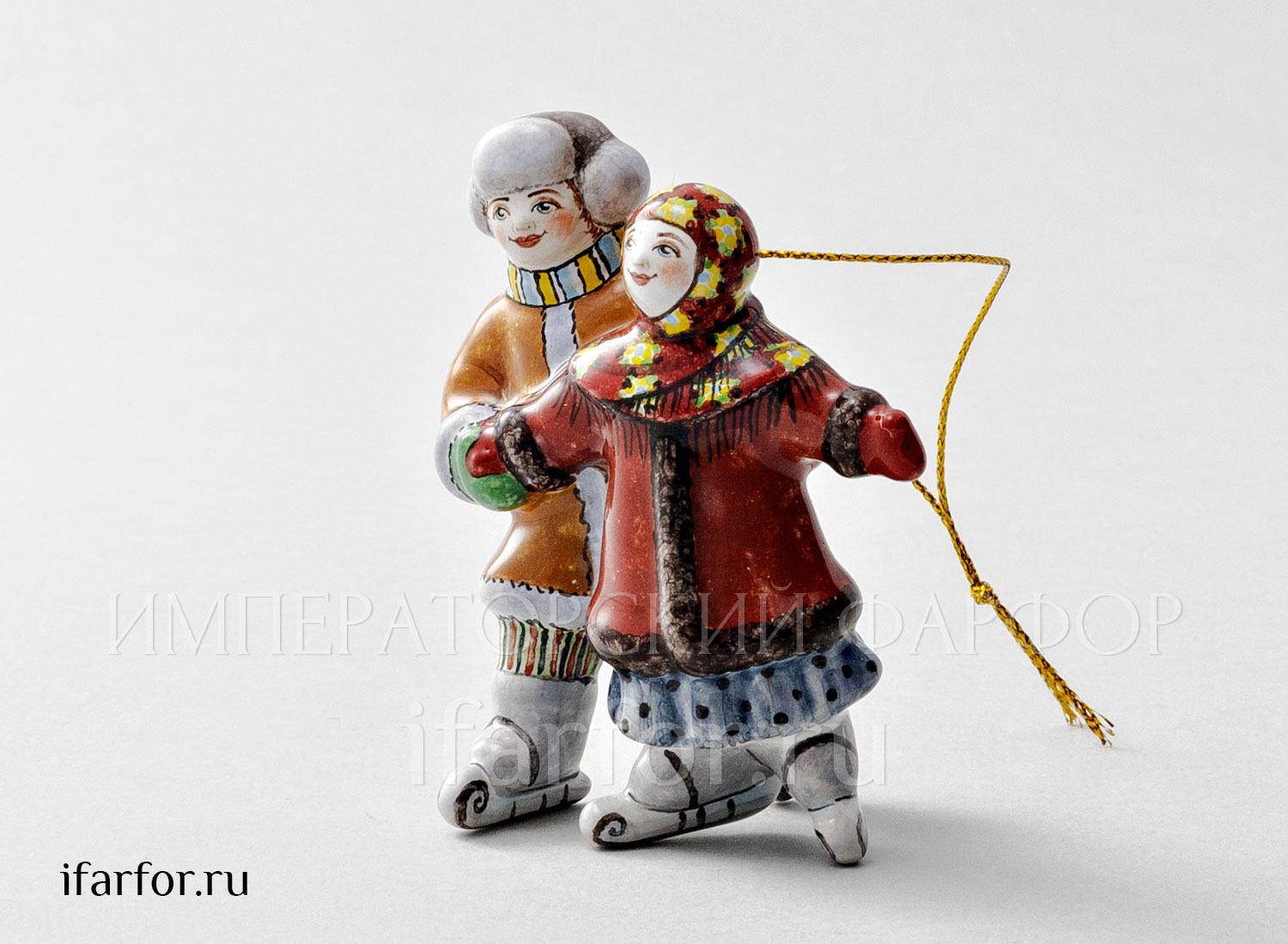 Елочная игрушка «Дети на коньках»