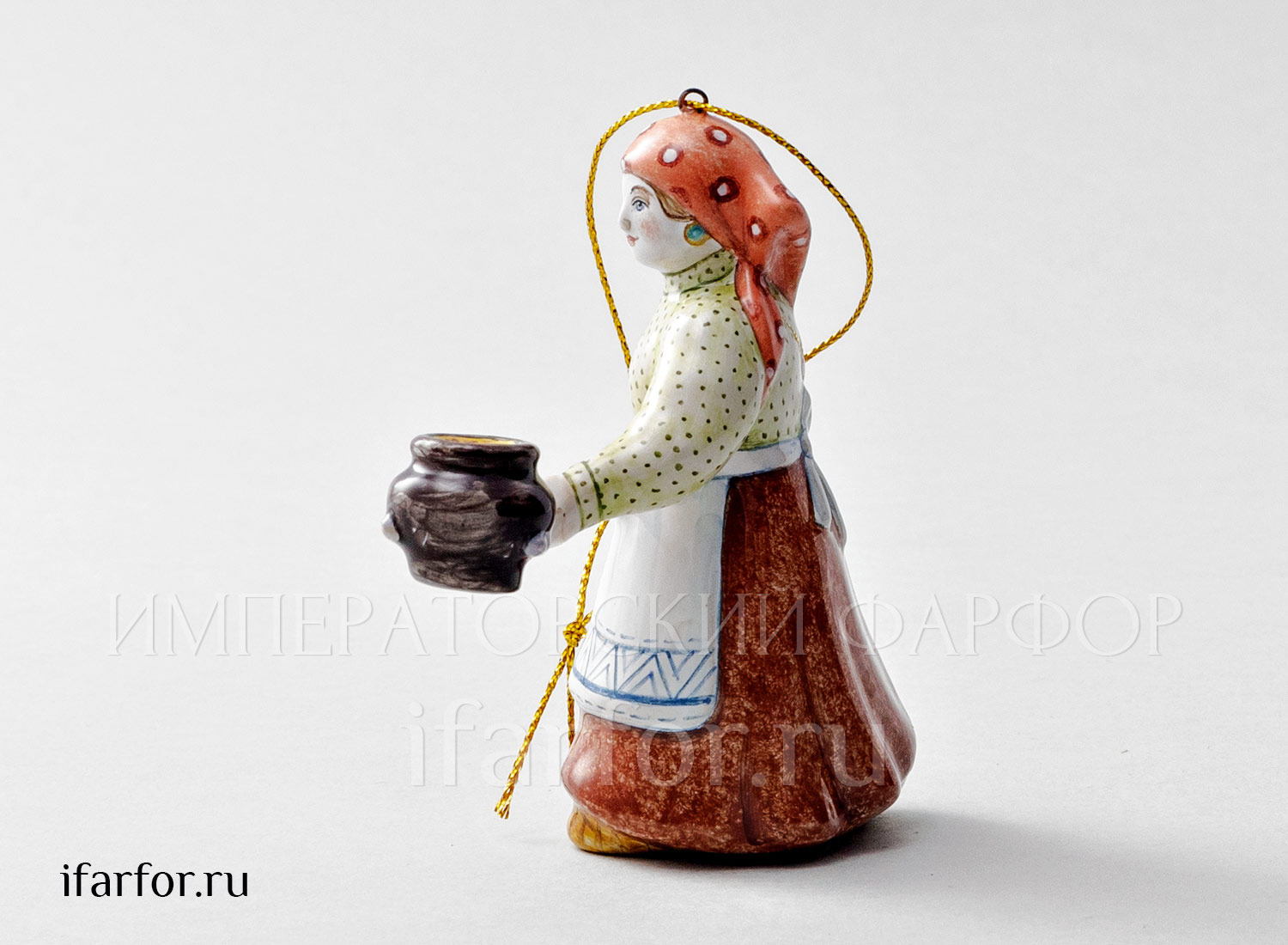 Елочная игрушка «Хозяюшка с ухватом»