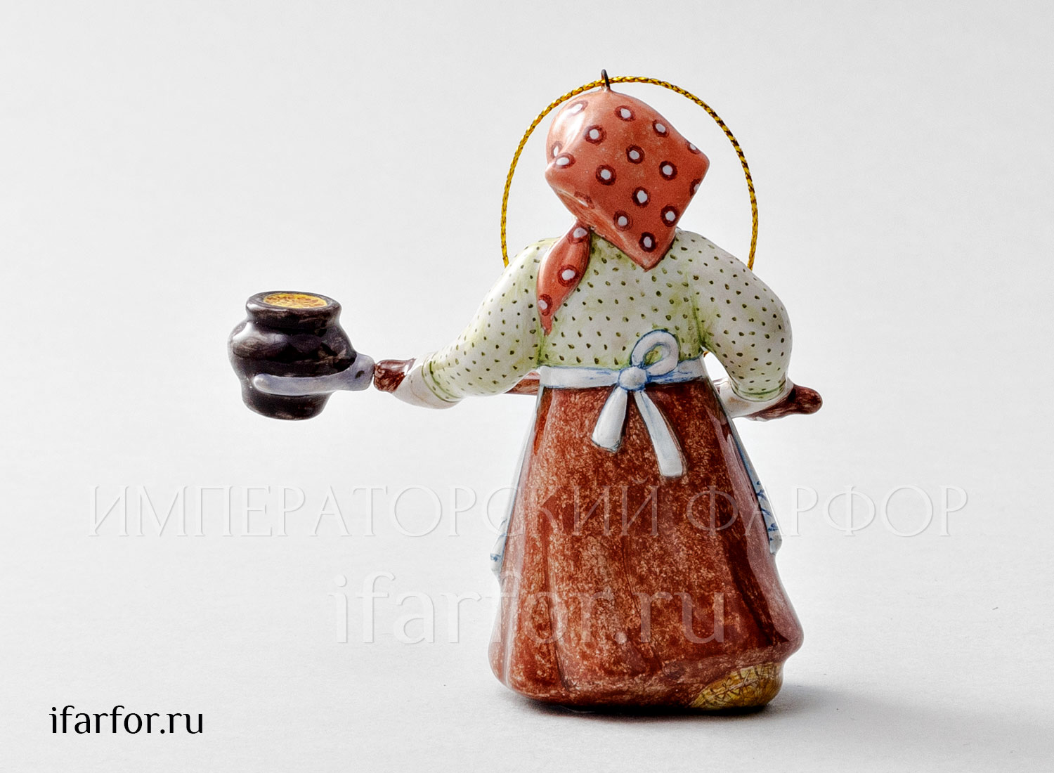 Елочная игрушка «Хозяюшка с ухватом»
