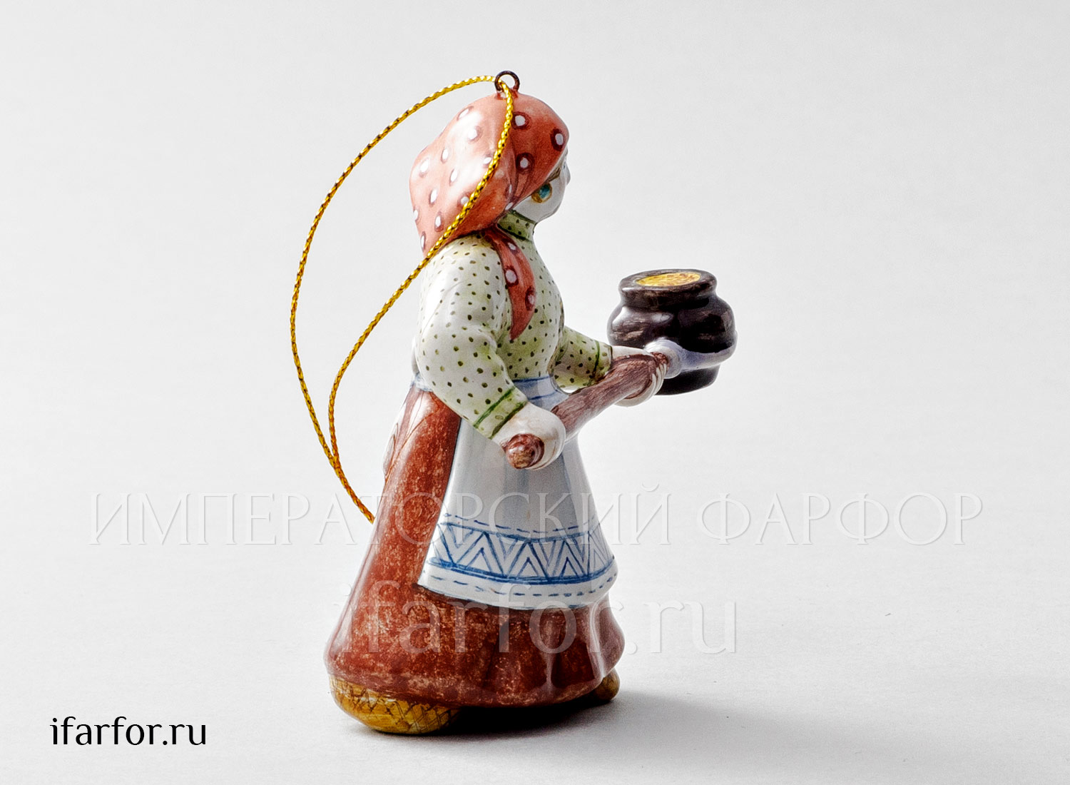 Елочная игрушка «Хозяюшка с ухватом»