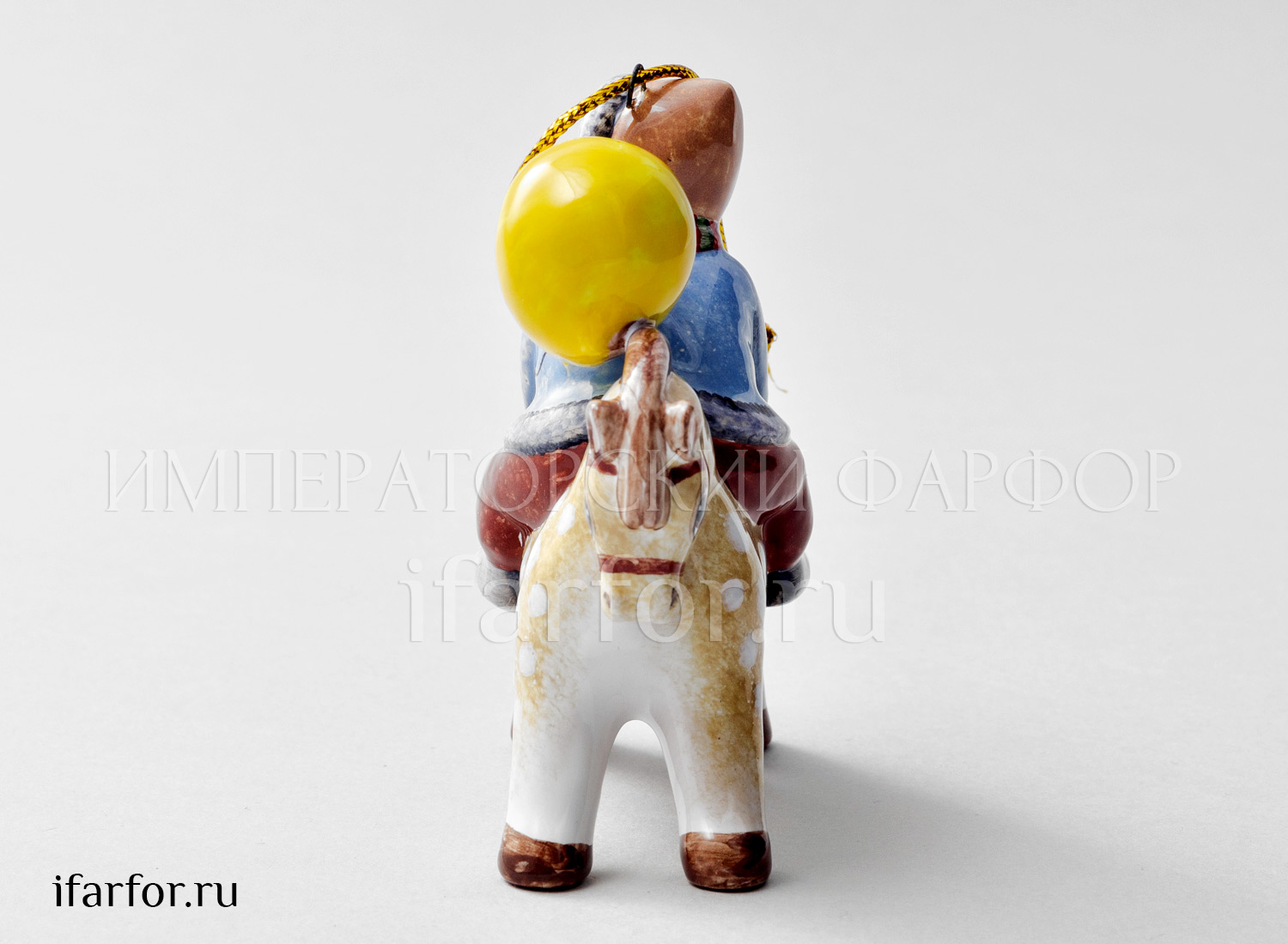 Елочная игрушка «Мальчик с шариком на лошадке»