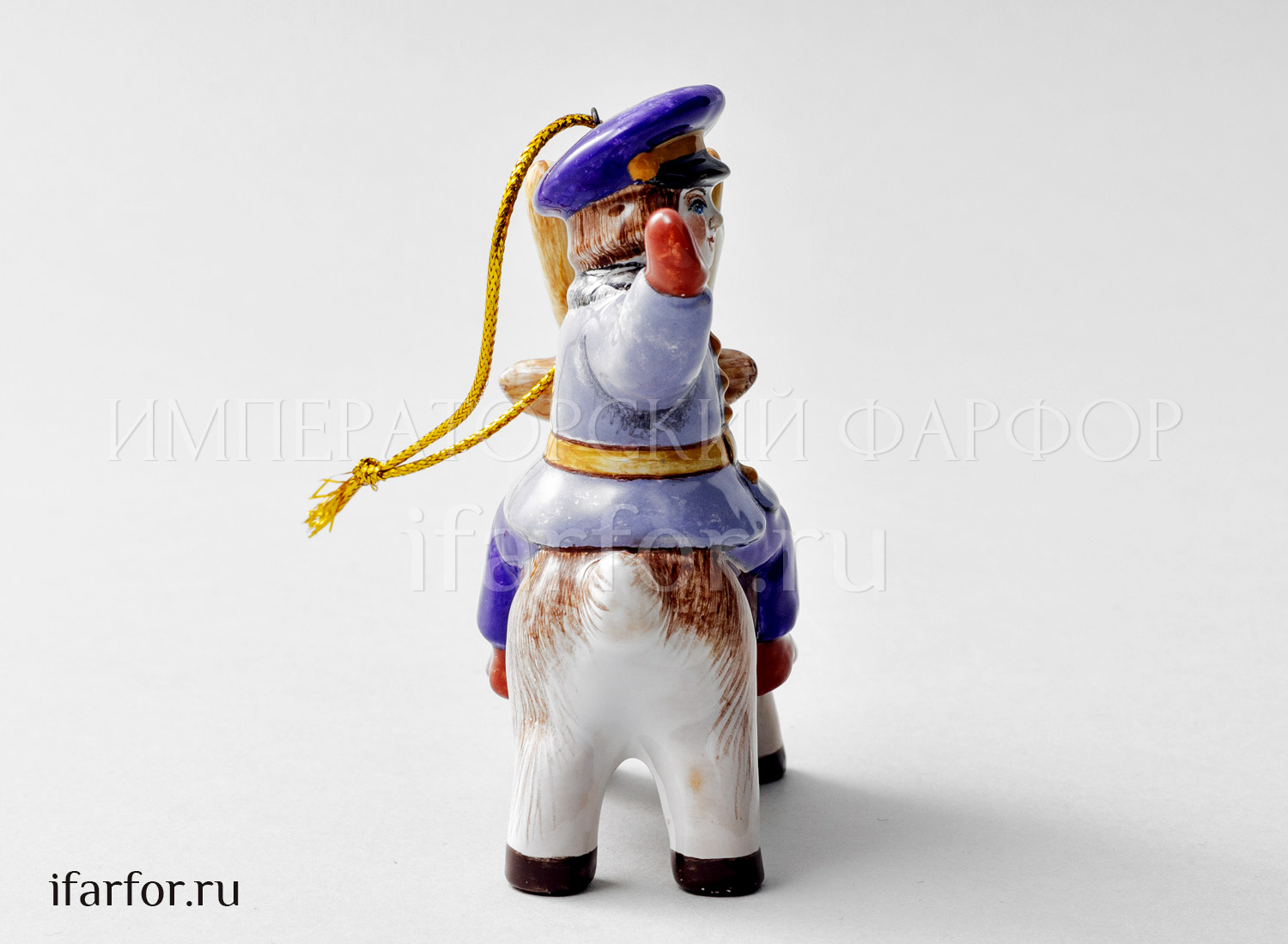 Елочная игрушка «Гимназист на олене»