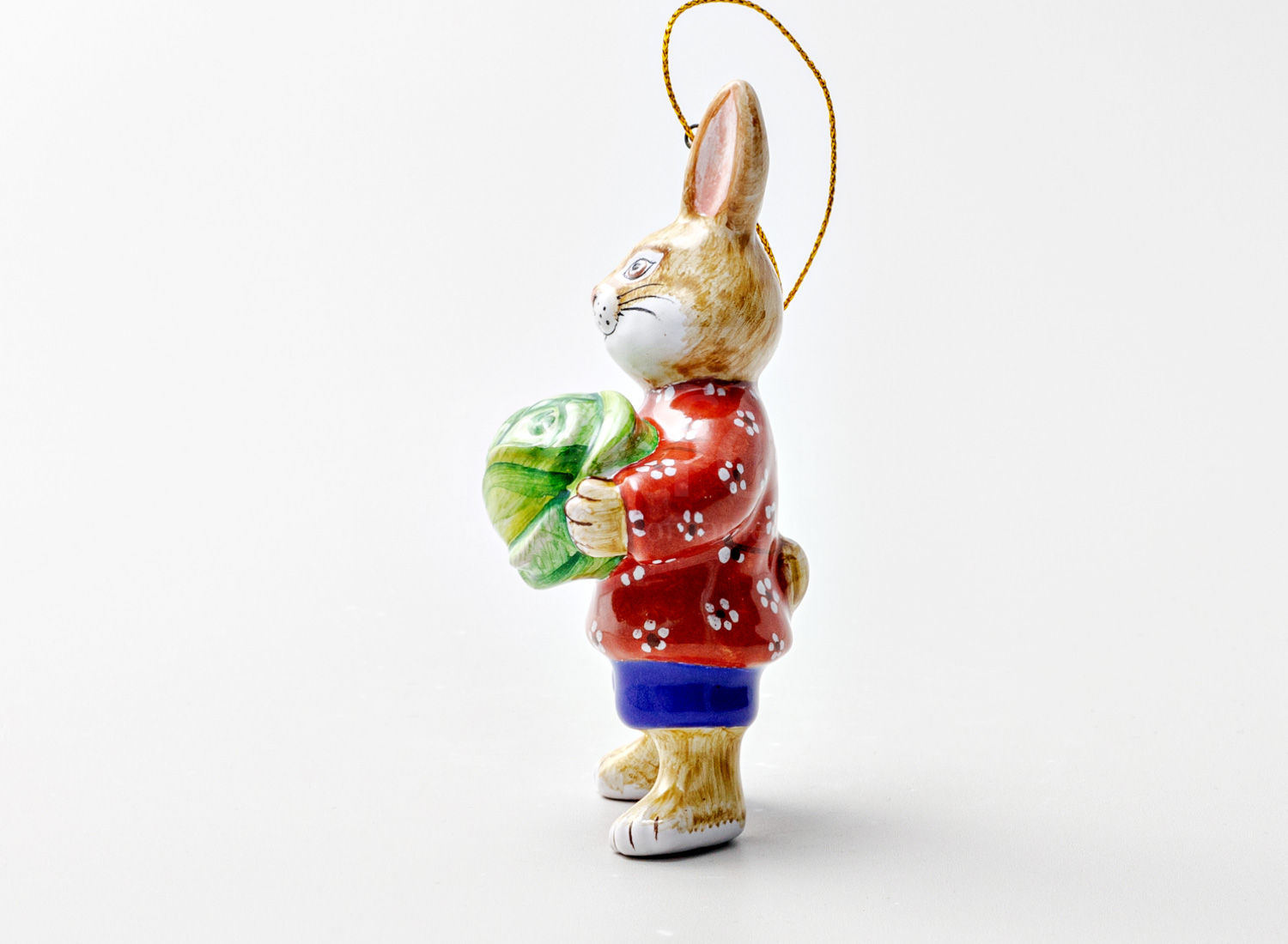Елочная игрушка «Заяц с капустой»