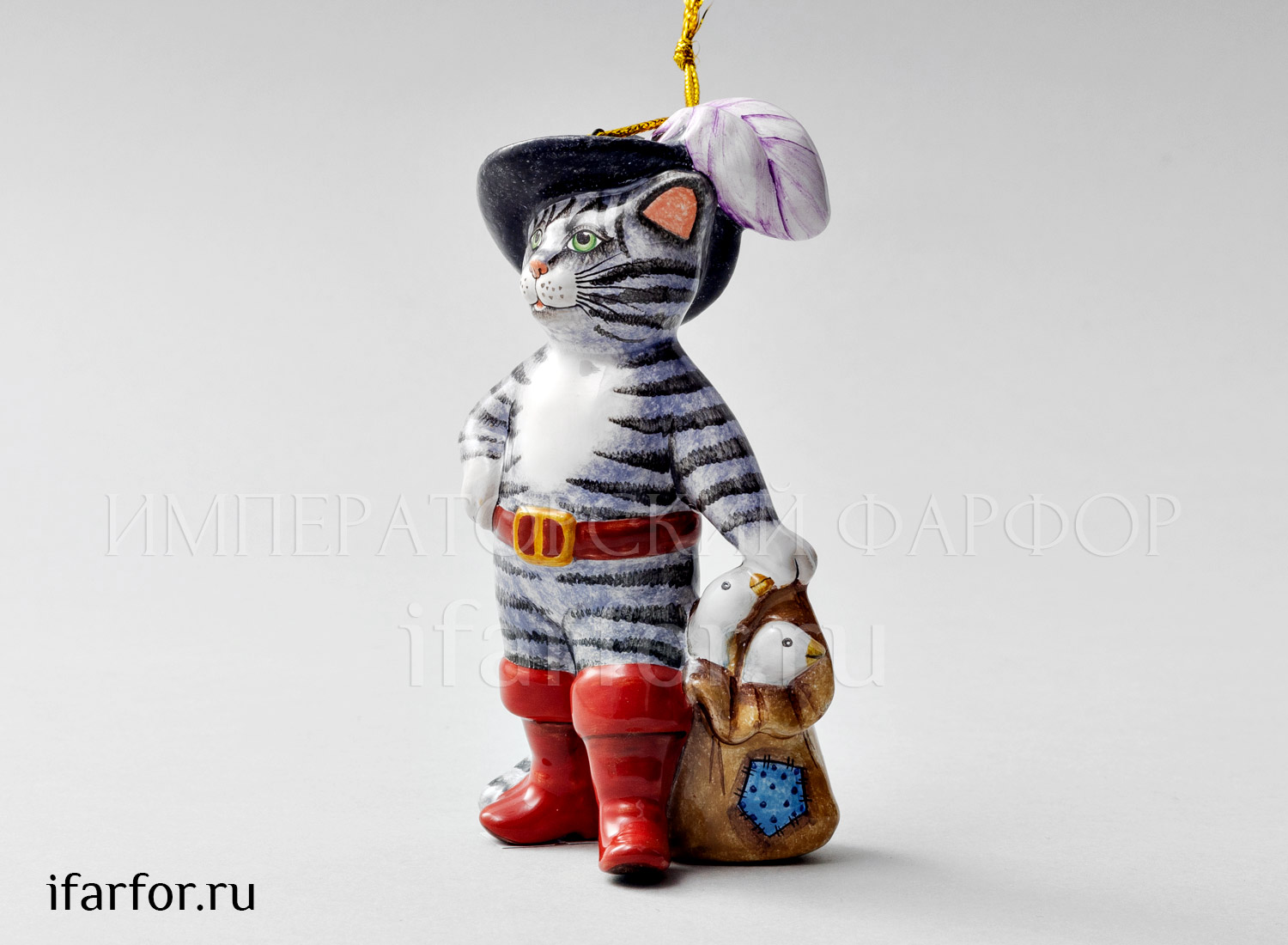 Елочная игрушка «Кот в сапогах»