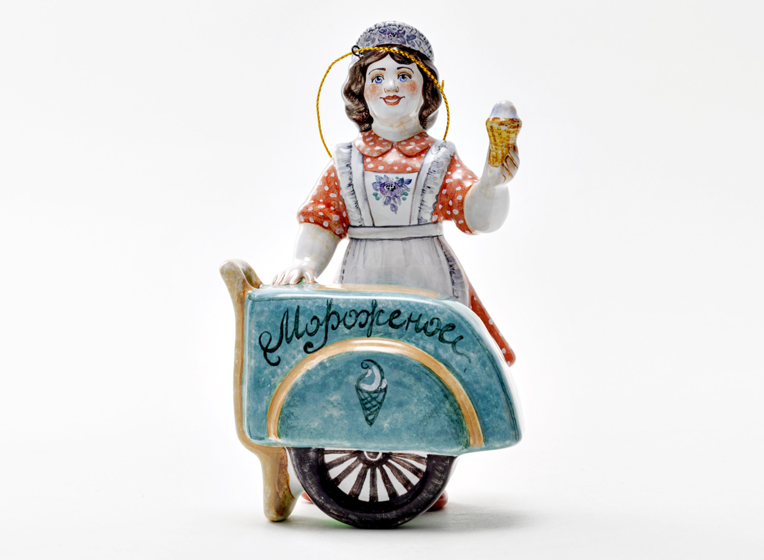 Елочная игрушка «Мороженщица»