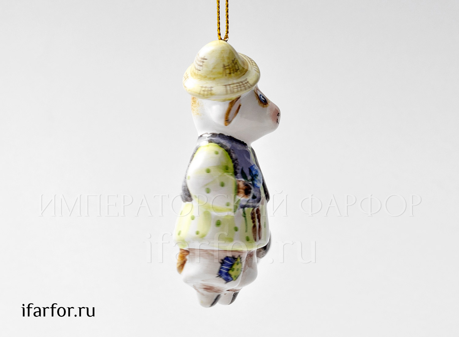 Елочная игрушка «Бычок с корзинкой»