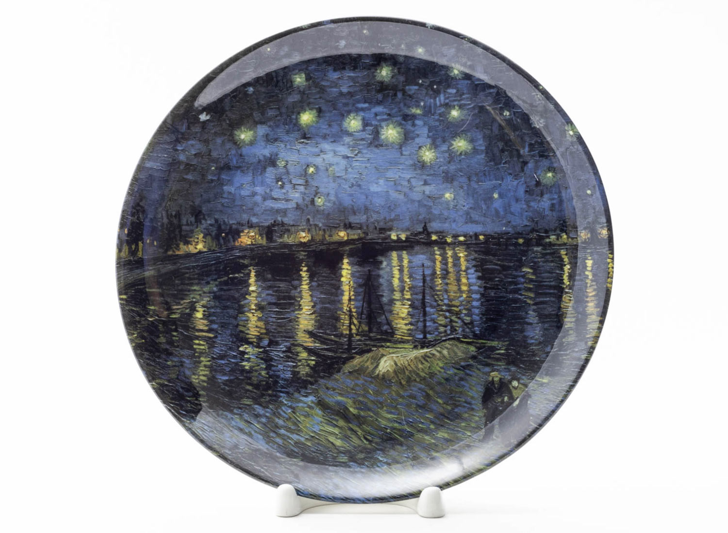 Декоративная тарелка «Звёздная ночь над Роной»