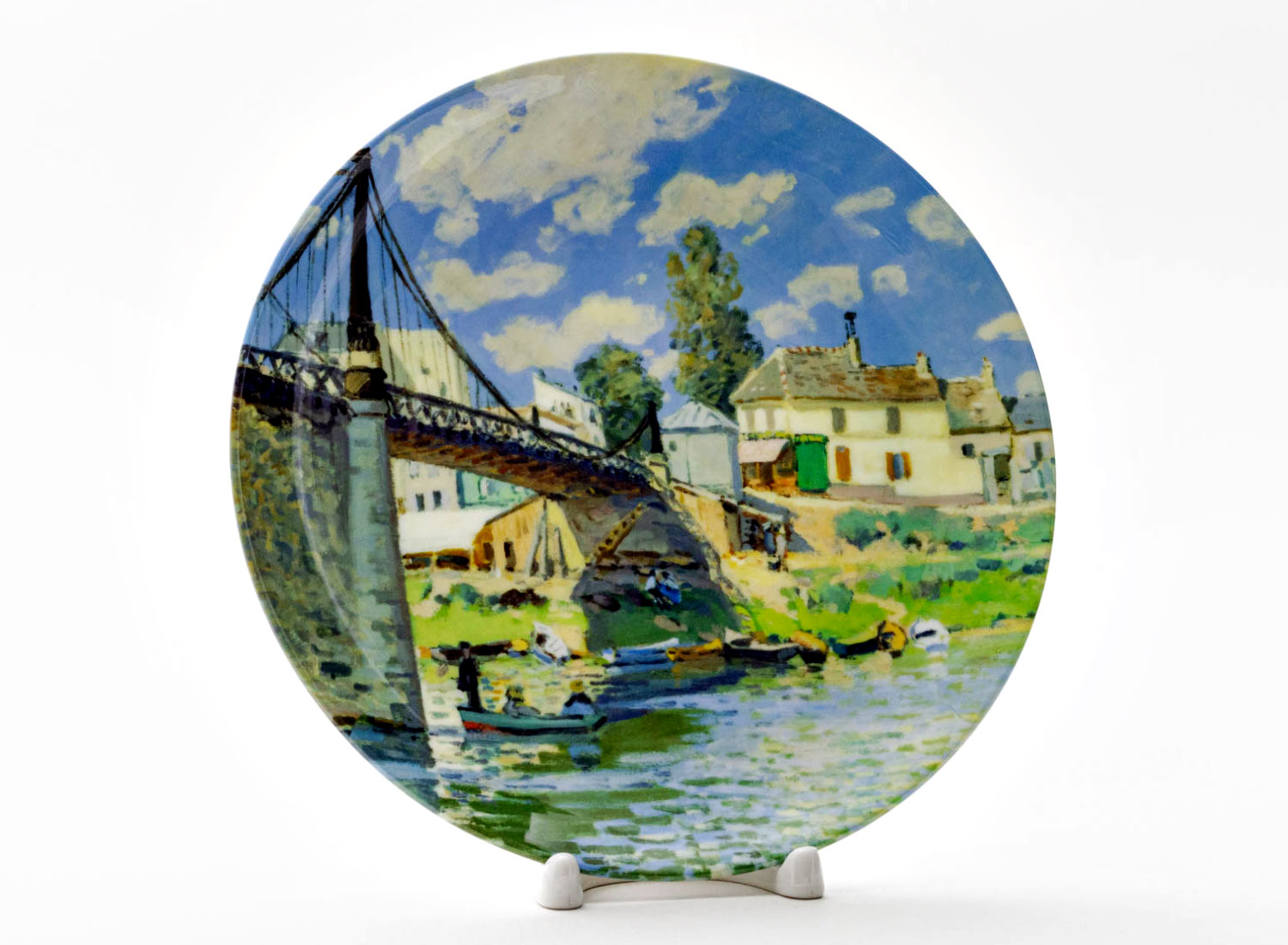 Декоративная тарелка «Bridge at Villeneuve-la-Garenne»