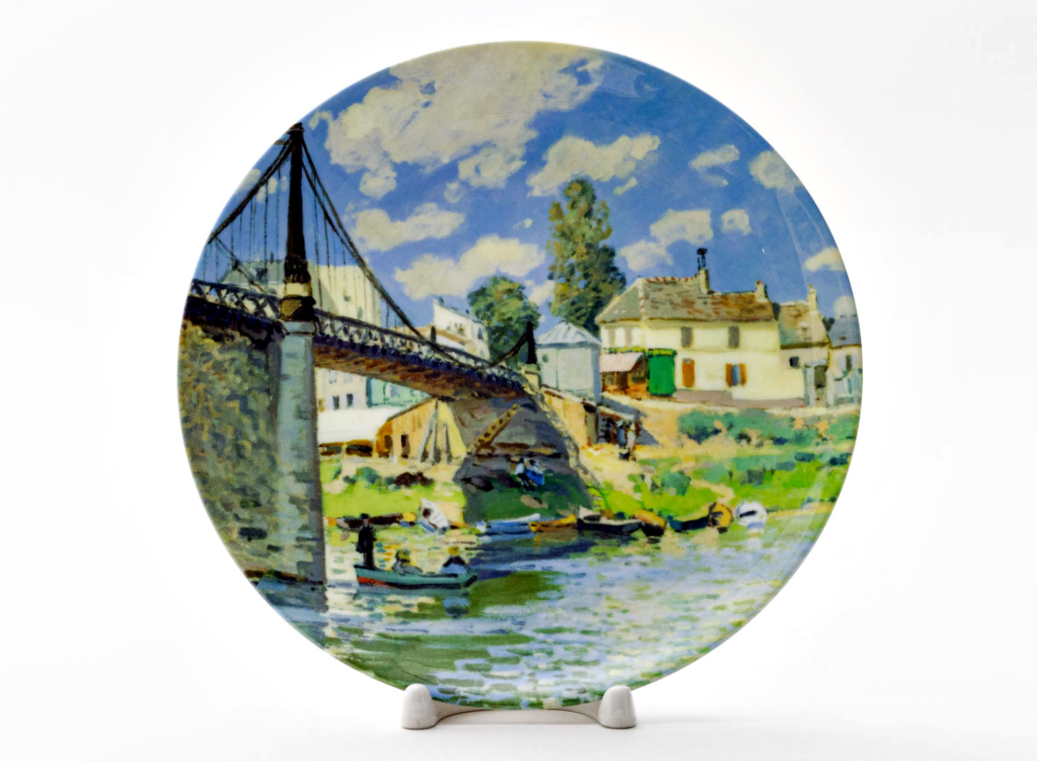 Декоративная тарелка «Bridge at Villeneuve-la-Garenne»
