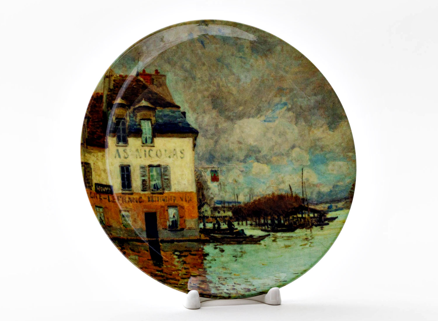 Декоративная тарелка «Flooding at Port Marly Sun»