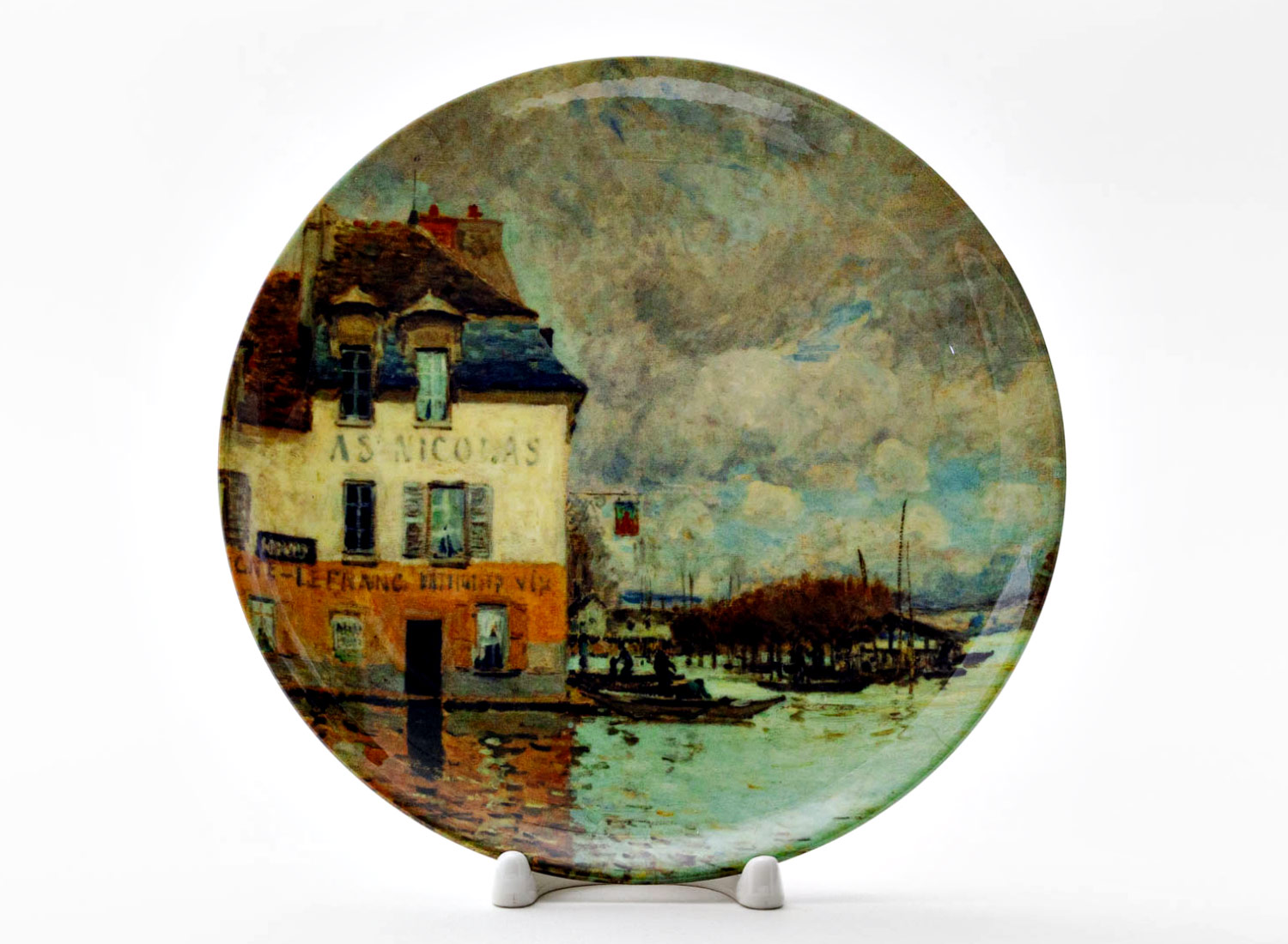 Декоративная тарелка «Flooding at Port Marly Sun»
