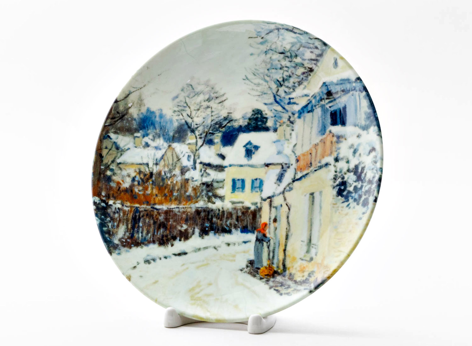 Декоративная тарелка «Street in Louveciennes Sun»