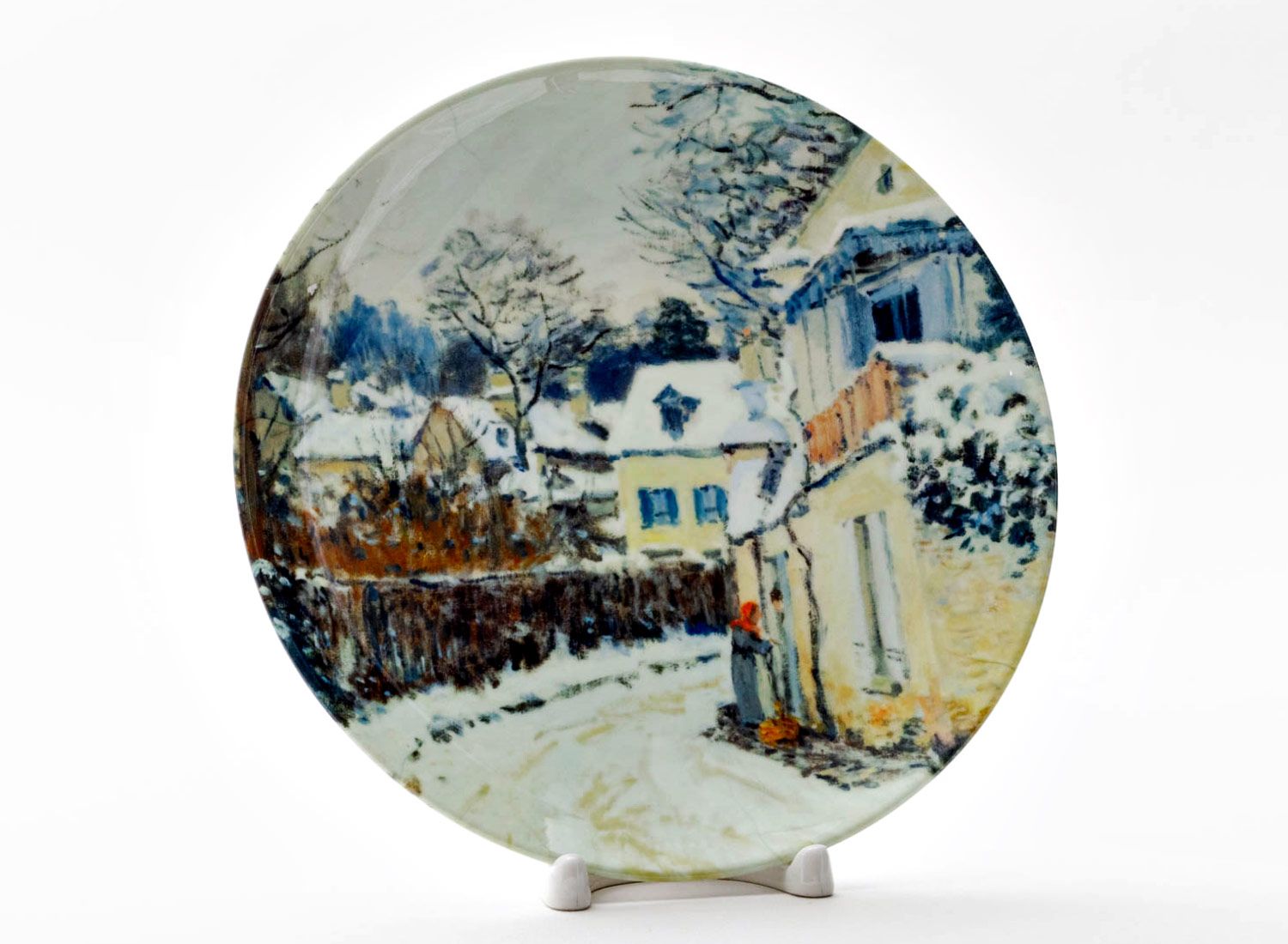 Декоративная тарелка «Street in Louveciennes Sun»