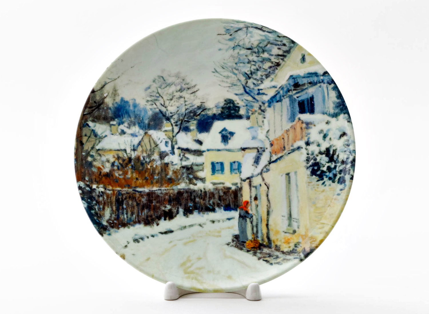 Декоративная тарелка «Street in Louveciennes Sun»