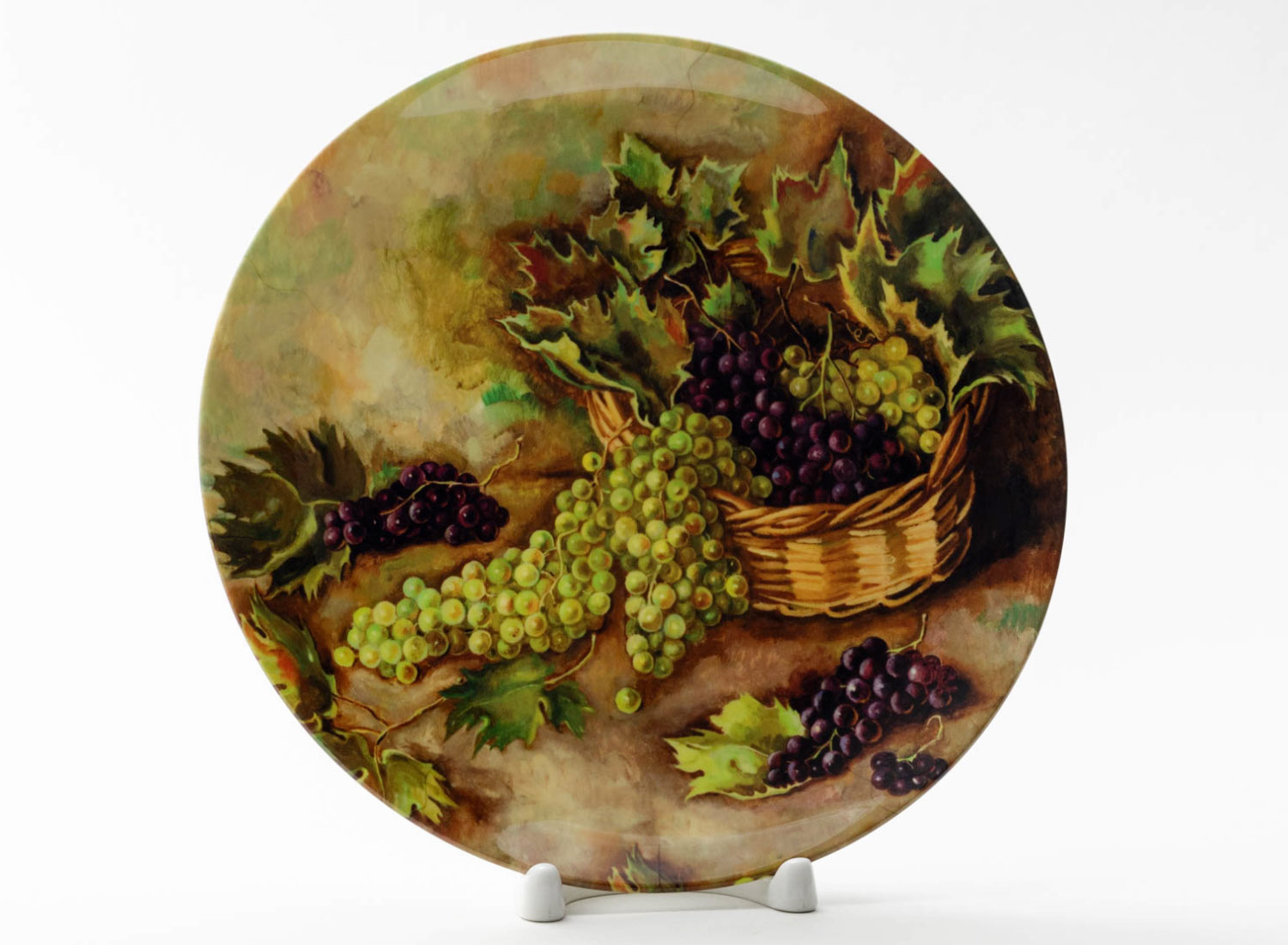 Декоративная тарелка «Натюрморт с виноградом»