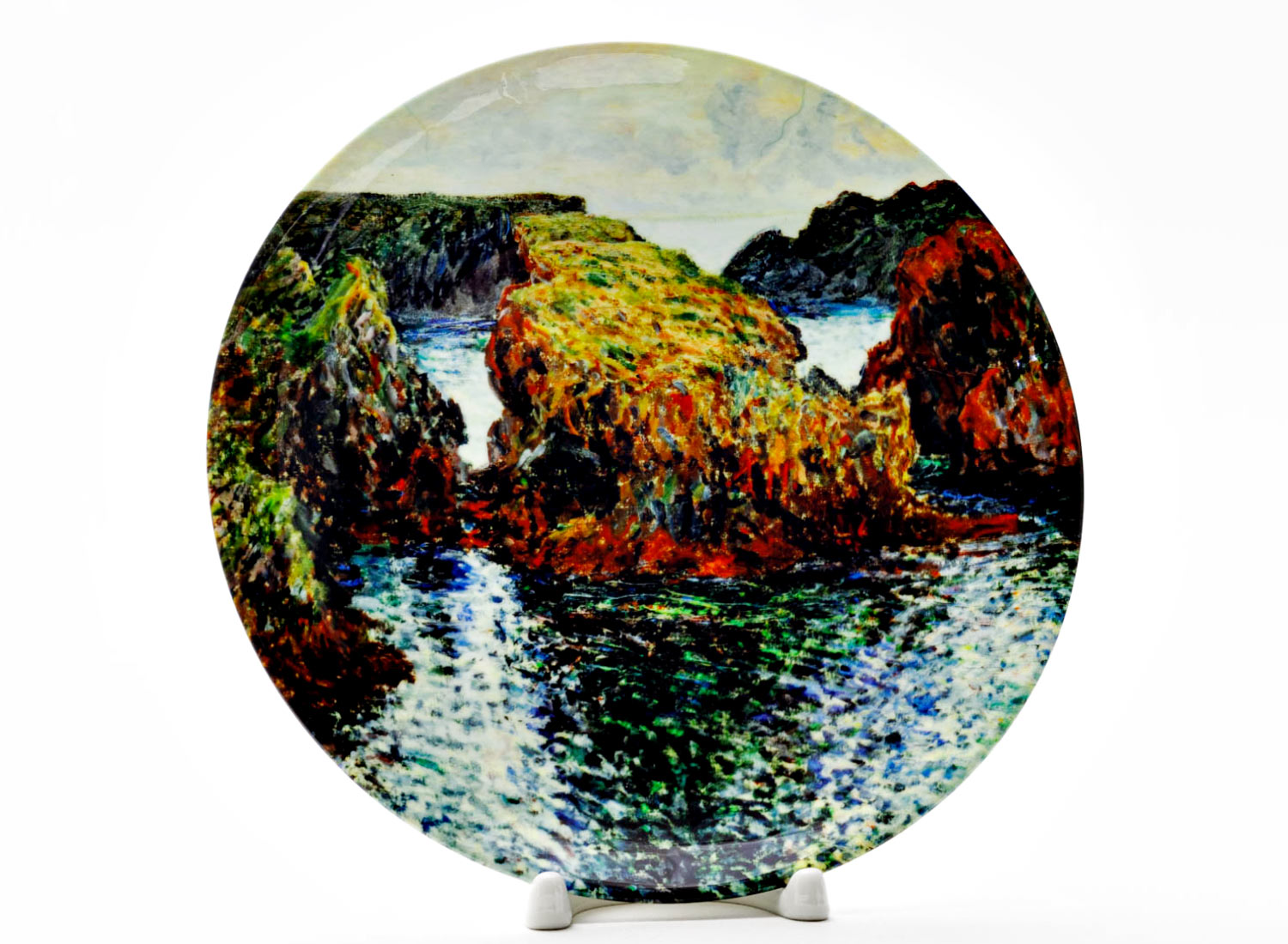 Декоративная тарелка «Скала с водой»