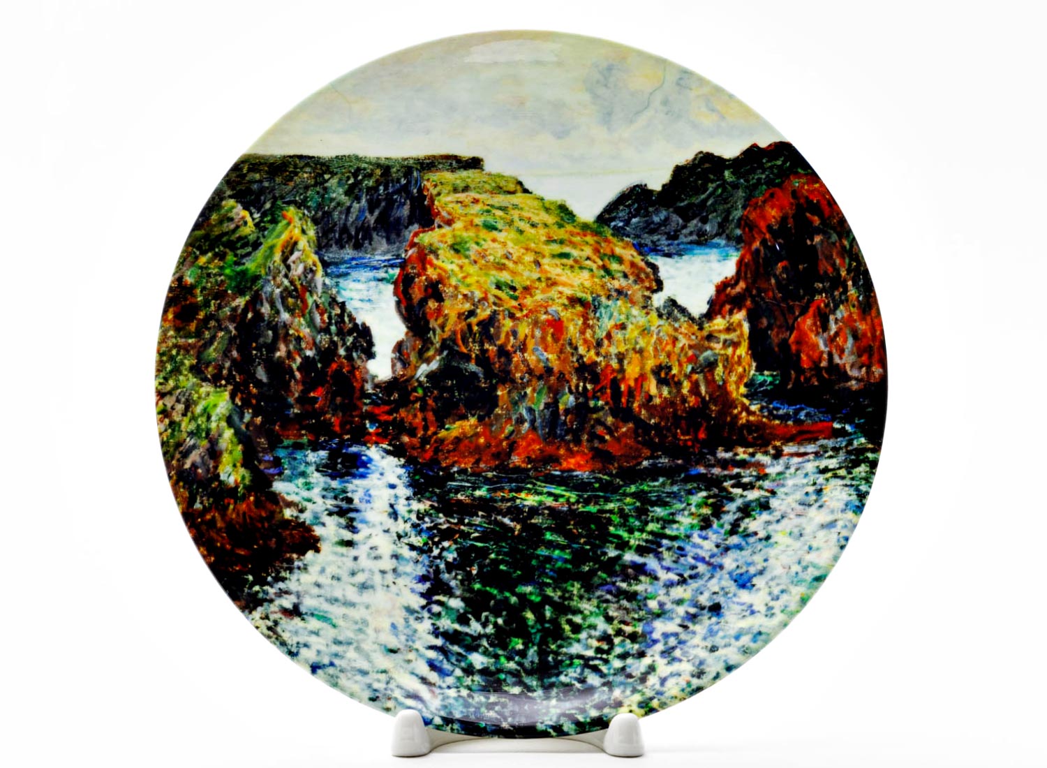 Декоративная тарелка «Скала с водой»
