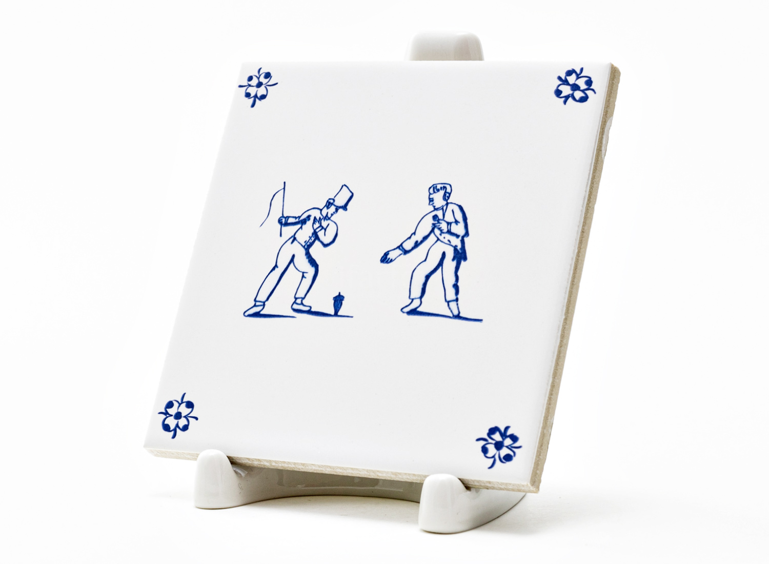 Изразец «Голландский. Детские игры. Игра в волчок»