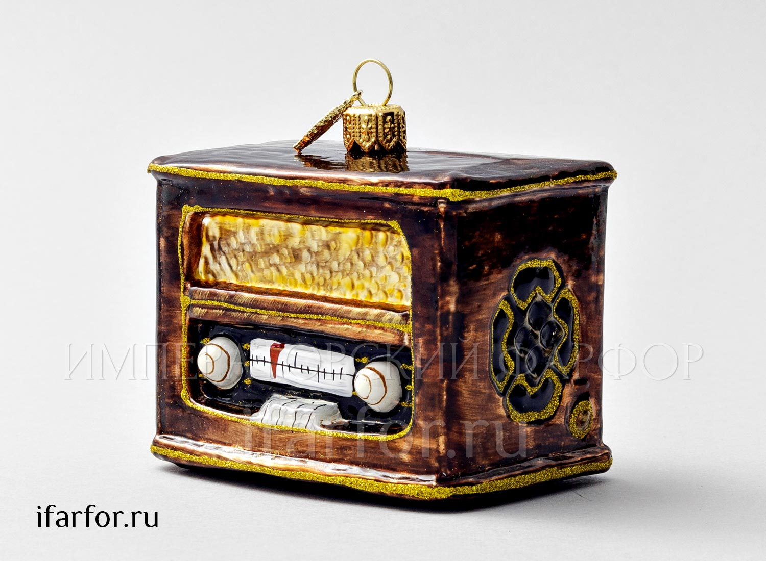Елочная игрушка в подарочной коробке «Ретро Техника. Старинное Радио»
