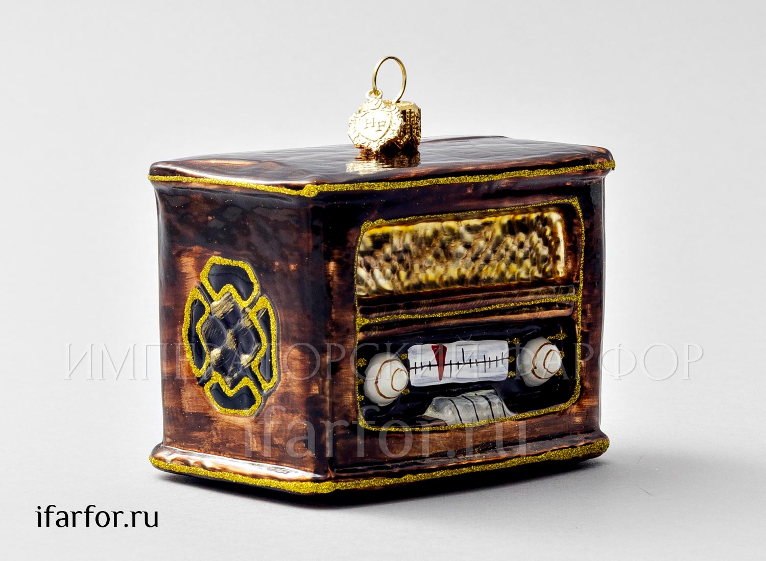 Елочная игрушка в подарочной коробке «Ретро Техника. Старинное Радио»