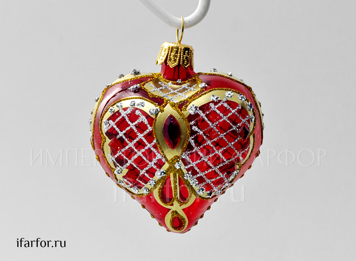 Елочная игрушка «Сердечко»