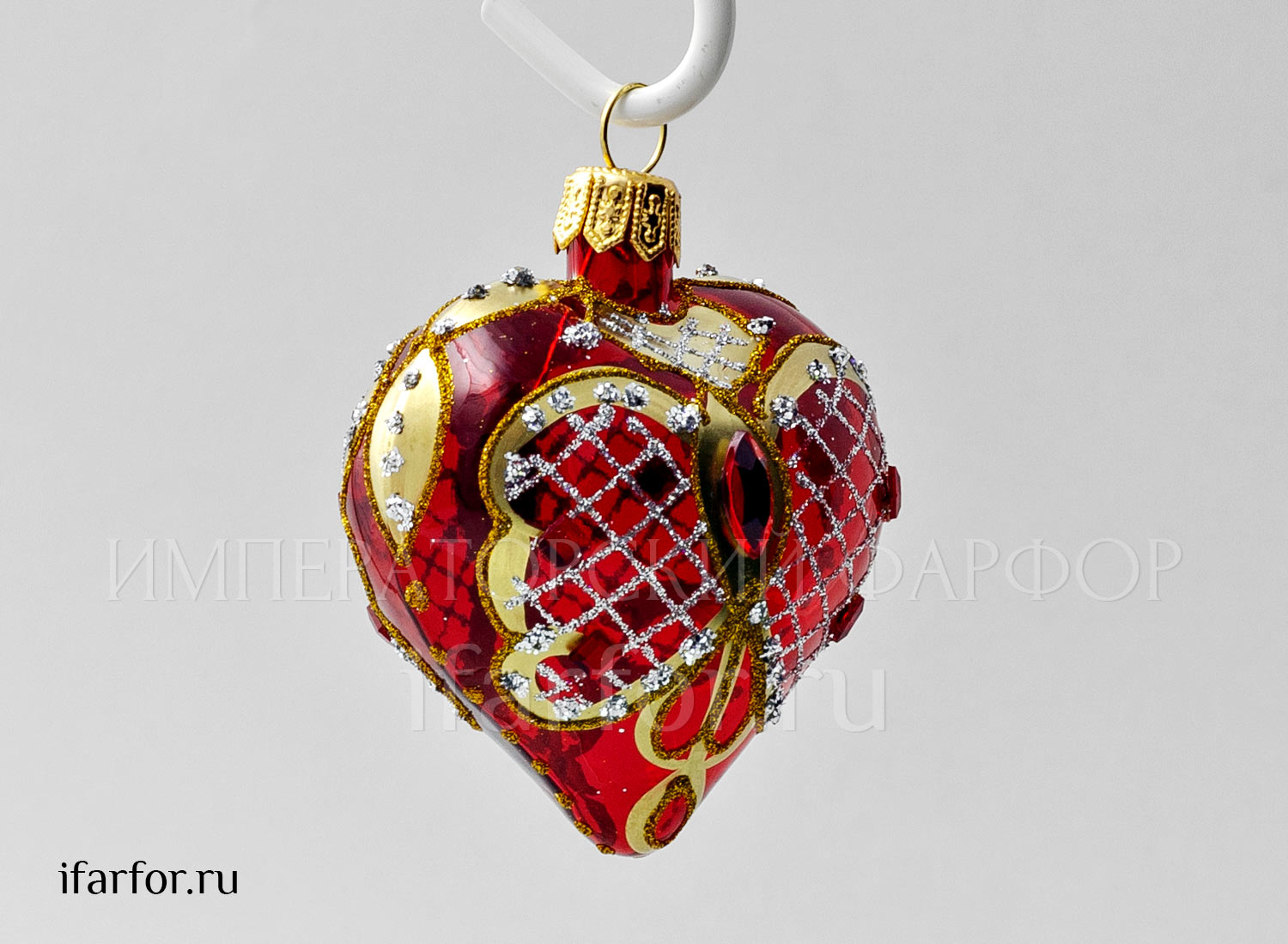 Елочная игрушка «Сердечко»