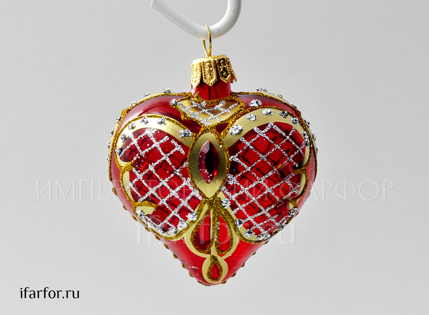 Елочная игрушка «Сердечко»