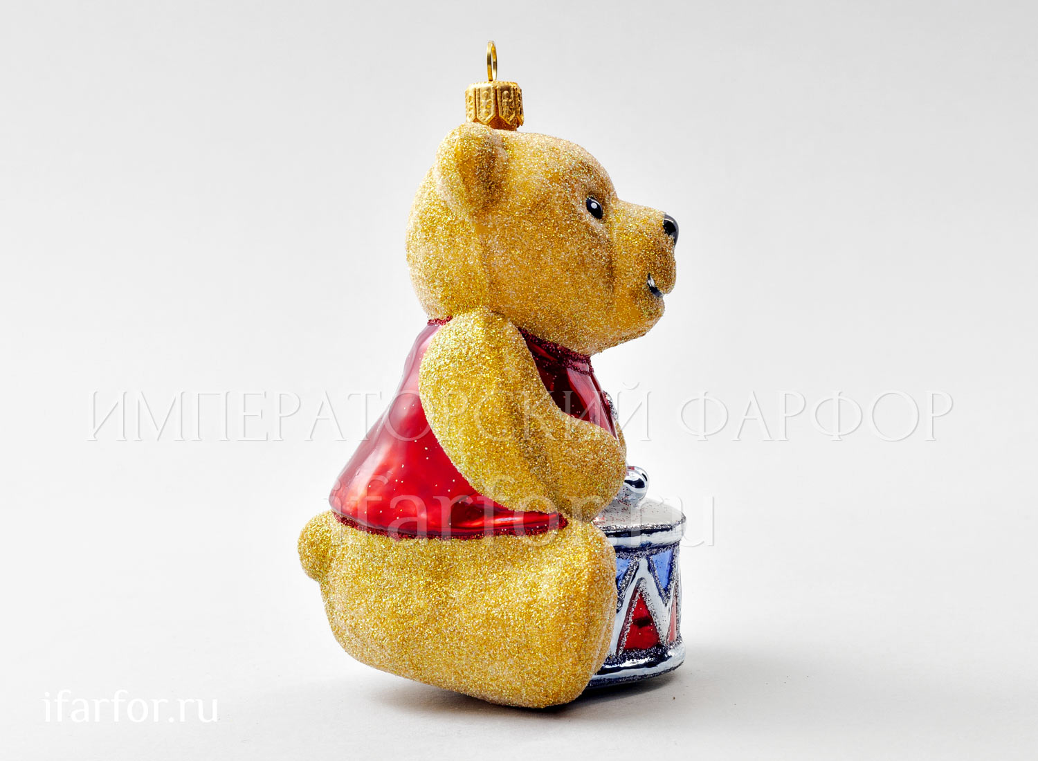 Елочная игрушка «Мишка Тедди. Мишка Тедди с барабаном»