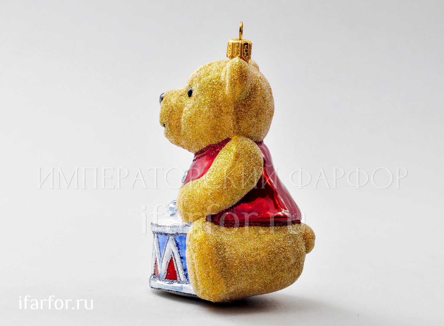 Елочная игрушка «Мишка Тедди. Мишка Тедди с барабаном»
