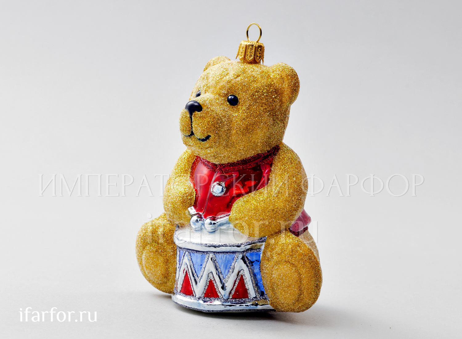 Елочная игрушка «Мишка Тедди. Мишка Тедди с барабаном»