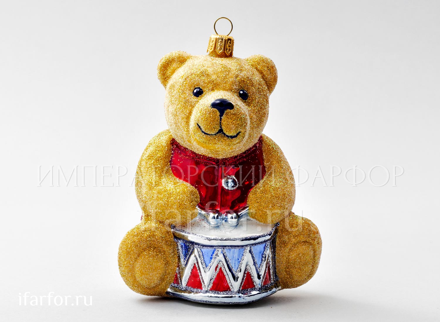 Елочная игрушка «Мишка Тедди. Мишка Тедди с барабаном»