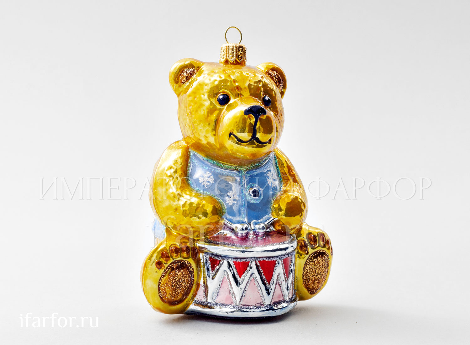 Елочная игрушка «Мишка Тедди. Мишка Тедди с барабаном»