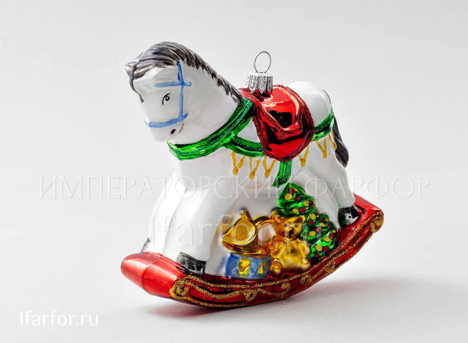 Елочная игрушка «Лошадка-качалка»