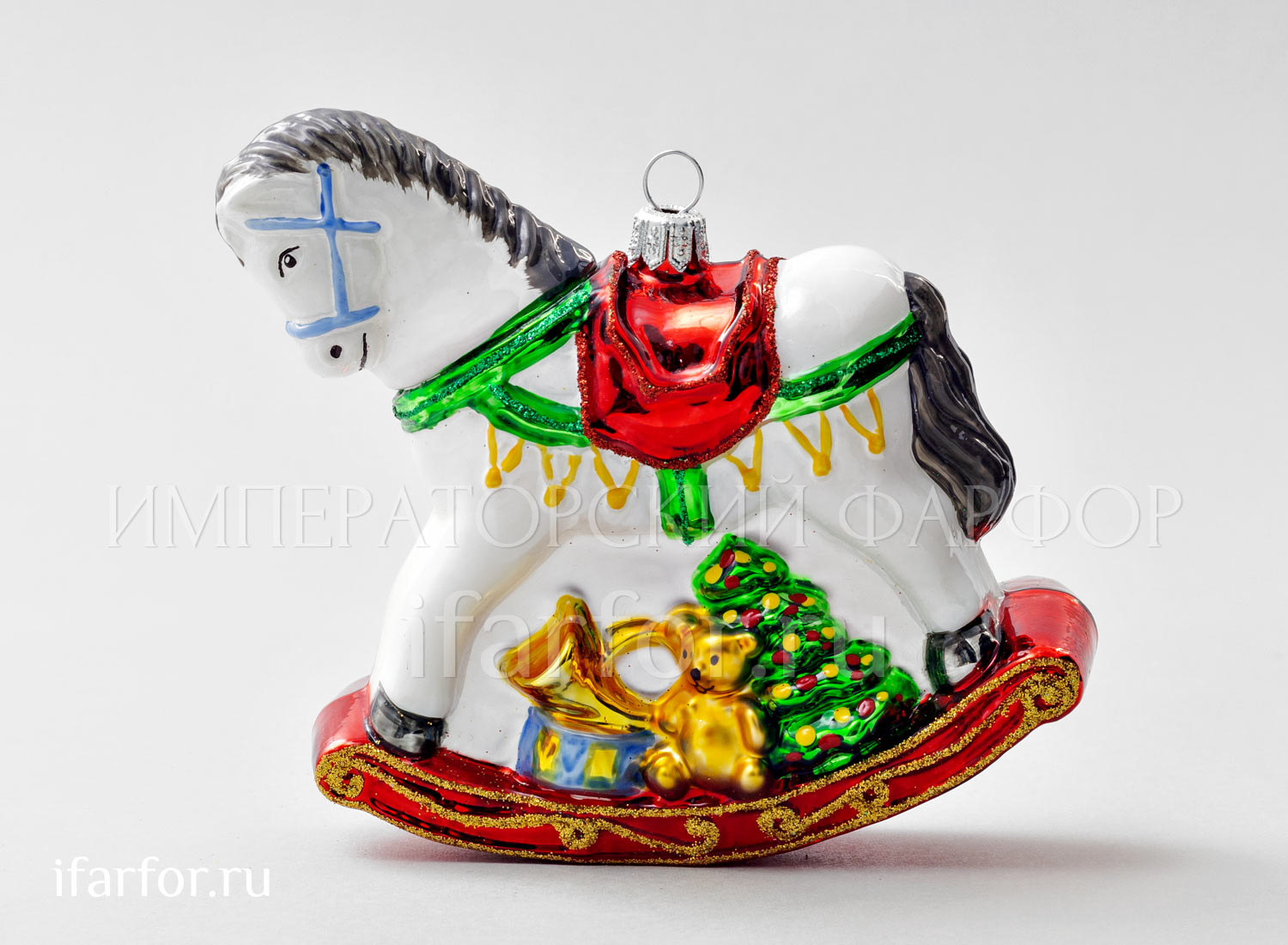 Елочная игрушка «Лошадка-качалка»