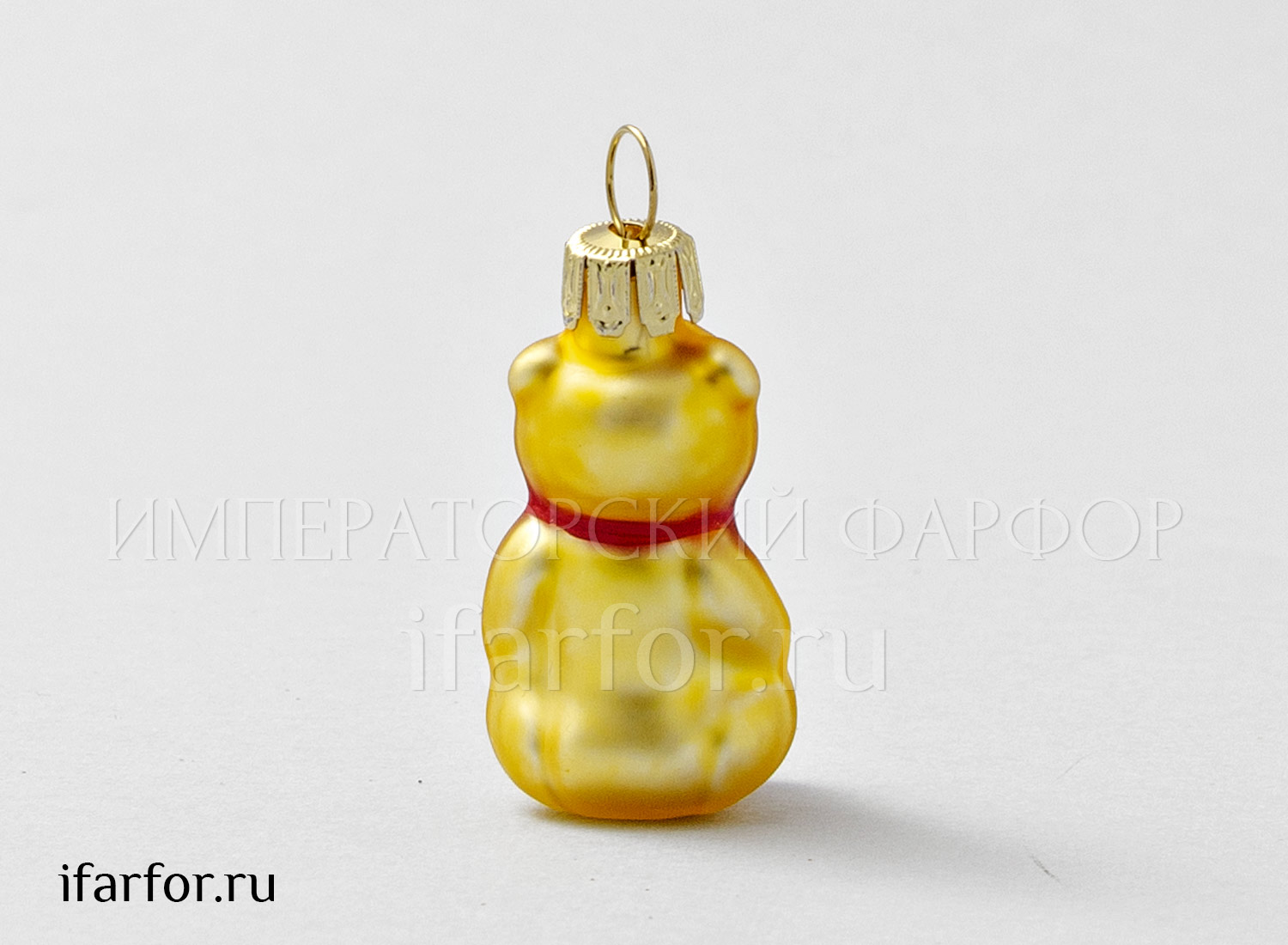 Елочная игрушка «Мишка золотой»