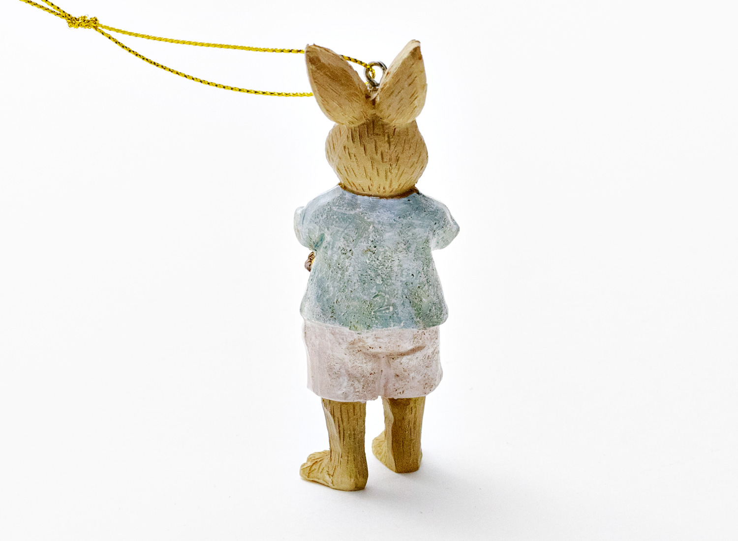 Елочная игрушка «Кролик с корзинкой цветов 2»