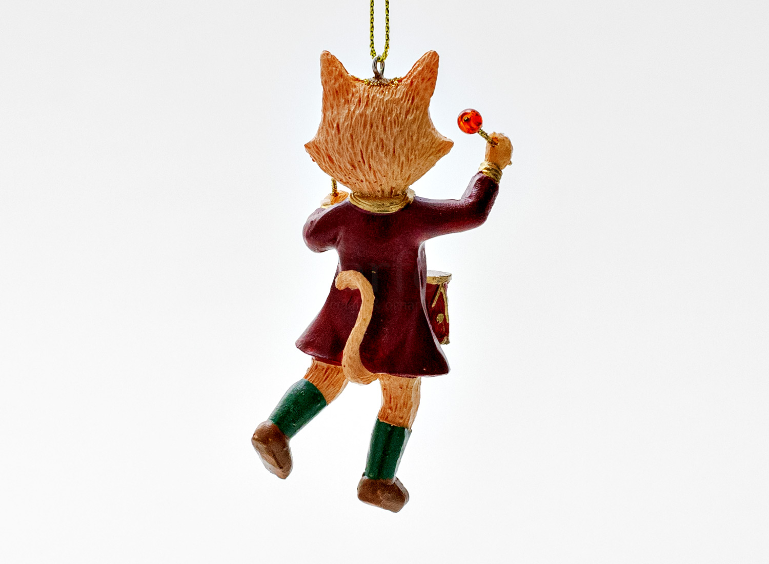 Елочная игрушка «Кошечка с барабаном»