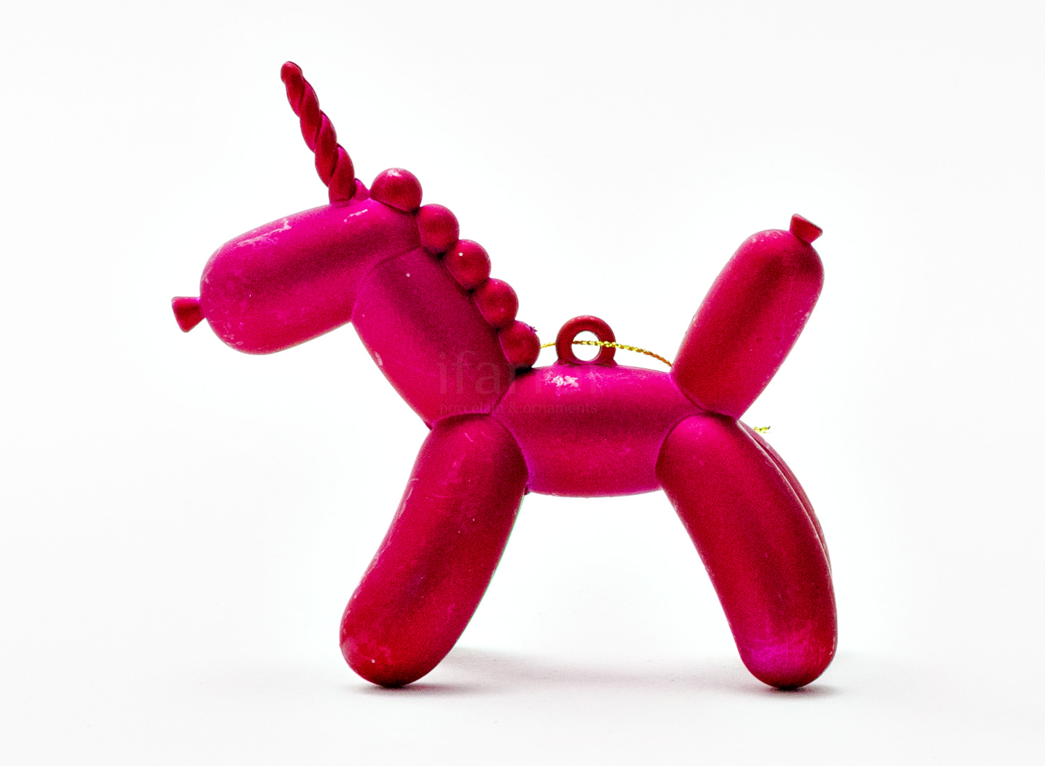 Елочная игрушка «Единорог красный»