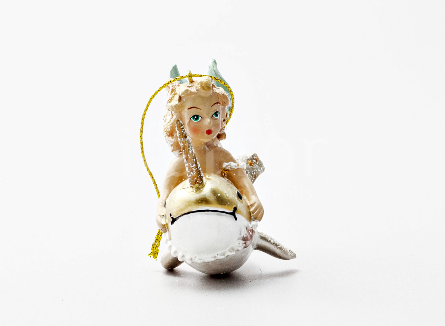 Елочная игрушка «Русалка на нарвале»